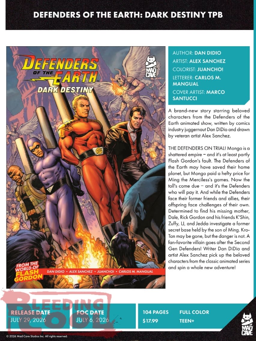 Mad Cave Studios July 2026 Solicits And Solicitations