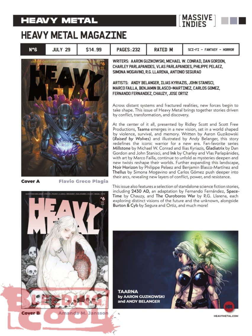 Massive Indies July 2026 Solicits And Solicitations