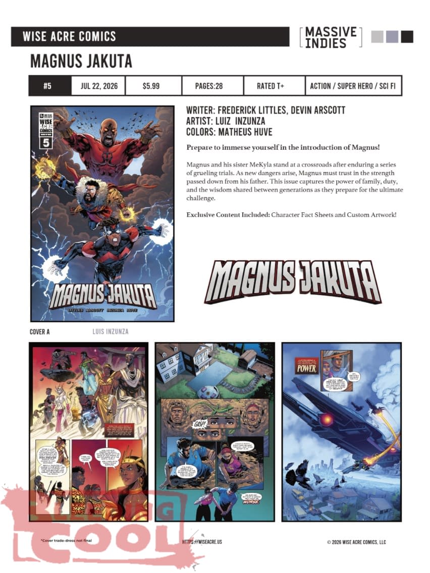 Massive Indies July 2026 Solicits And Solicitations