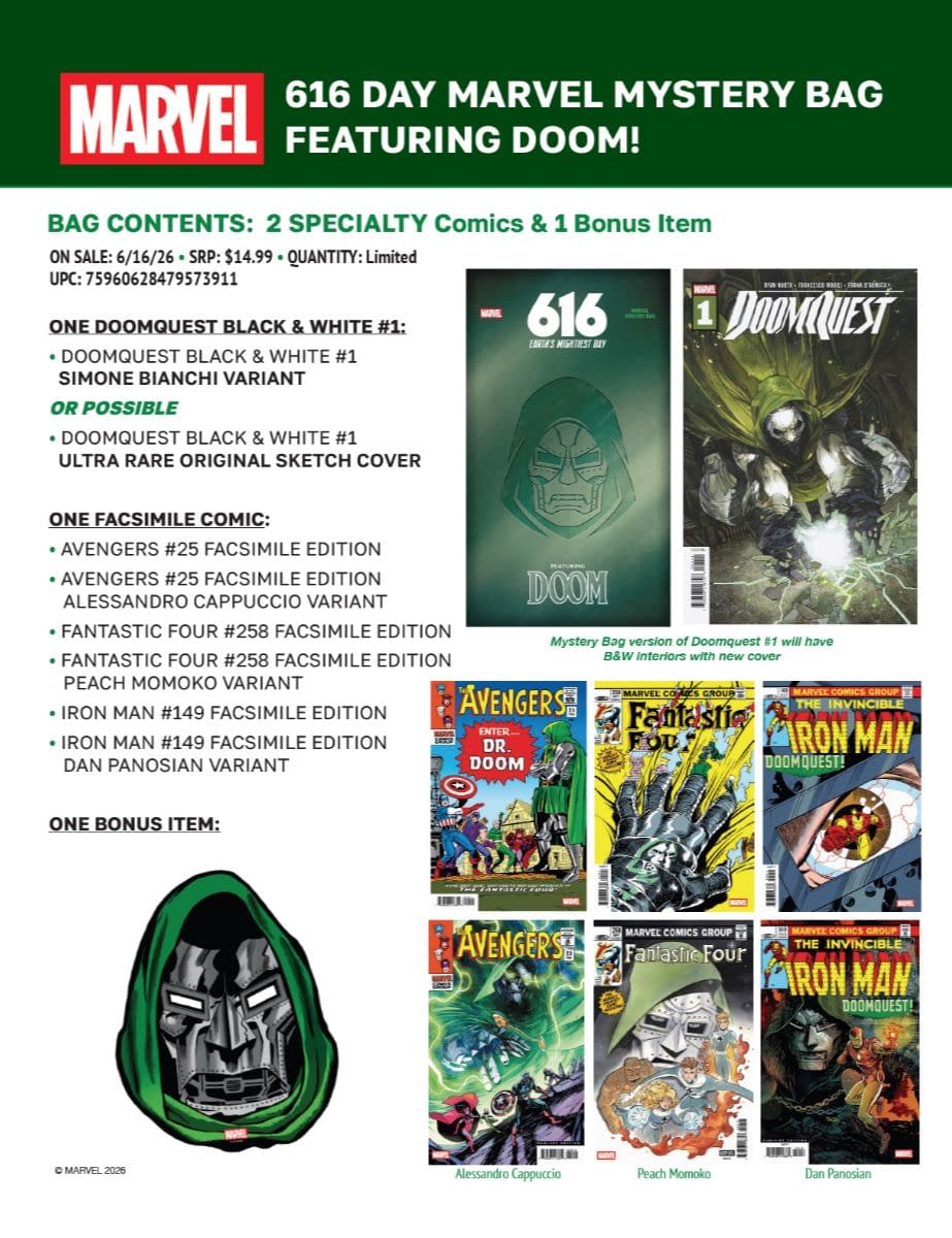 Marvel Cancels 616 Day Mystery Bag Orders, Shops Have To Reorder Fast