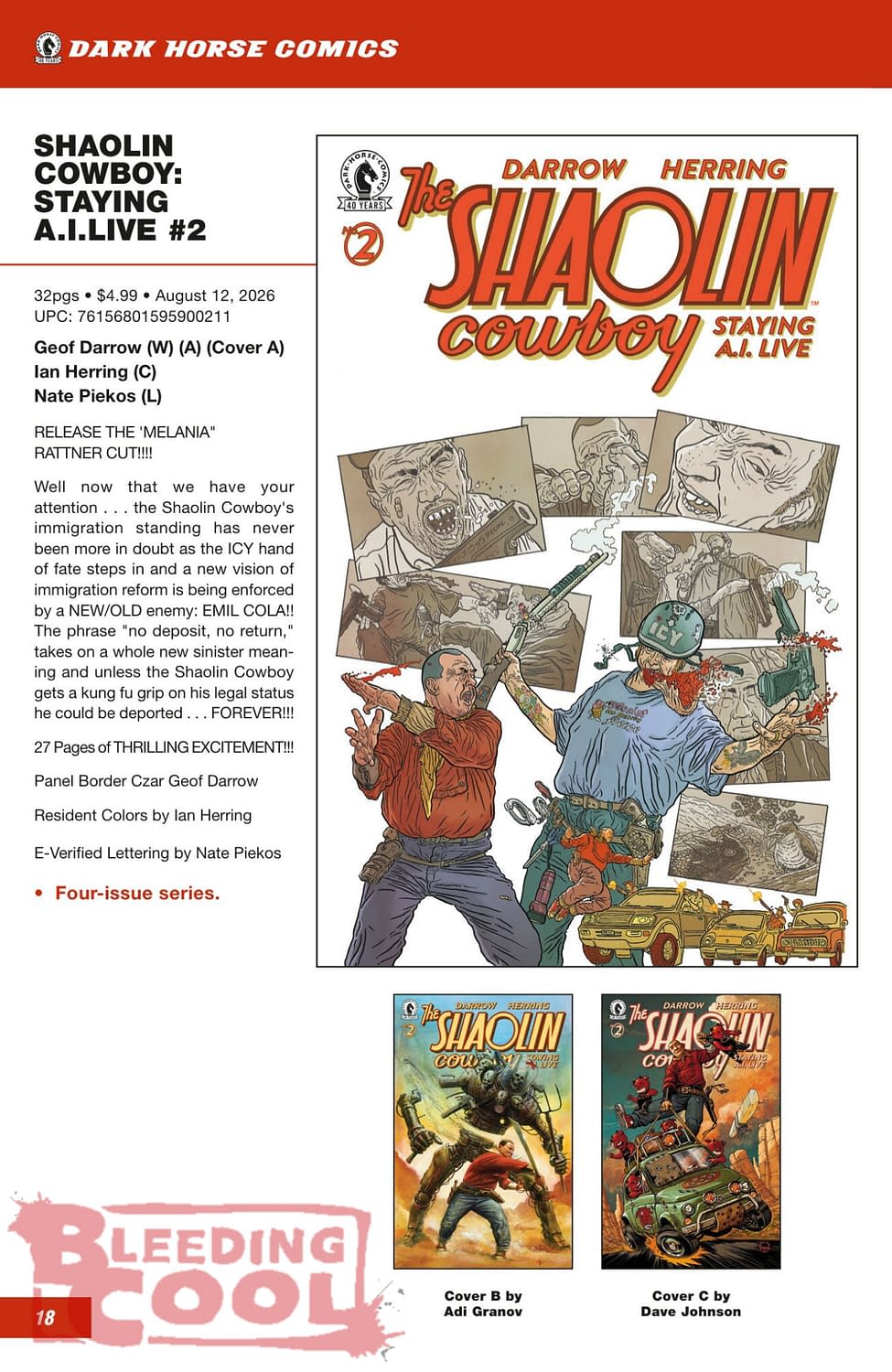 Dark Horse Comics Full August 2026 Solicits