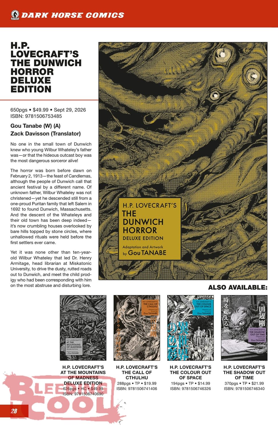 Dark Horse Comics Full August 2026 Solicits