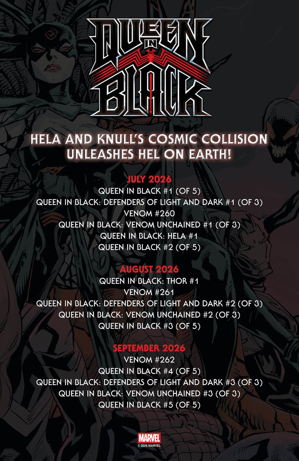 Marvel Comics' Queen In Black July 2026 Solicits