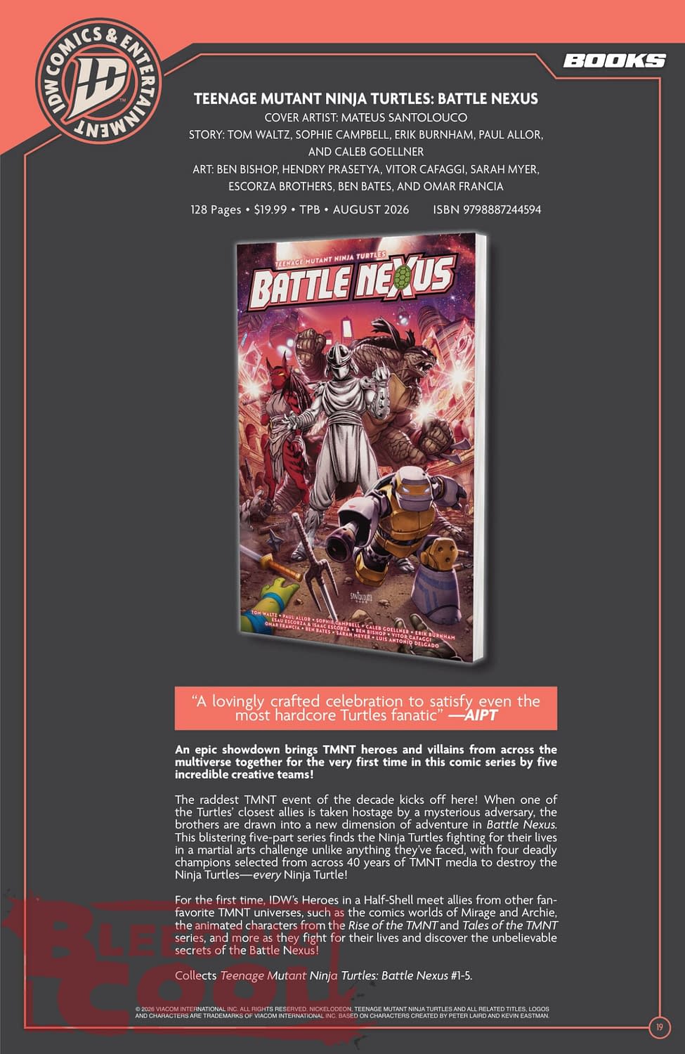 Bleeding Cool Presents: IDW Full August 2026 Solicits And Solicitations