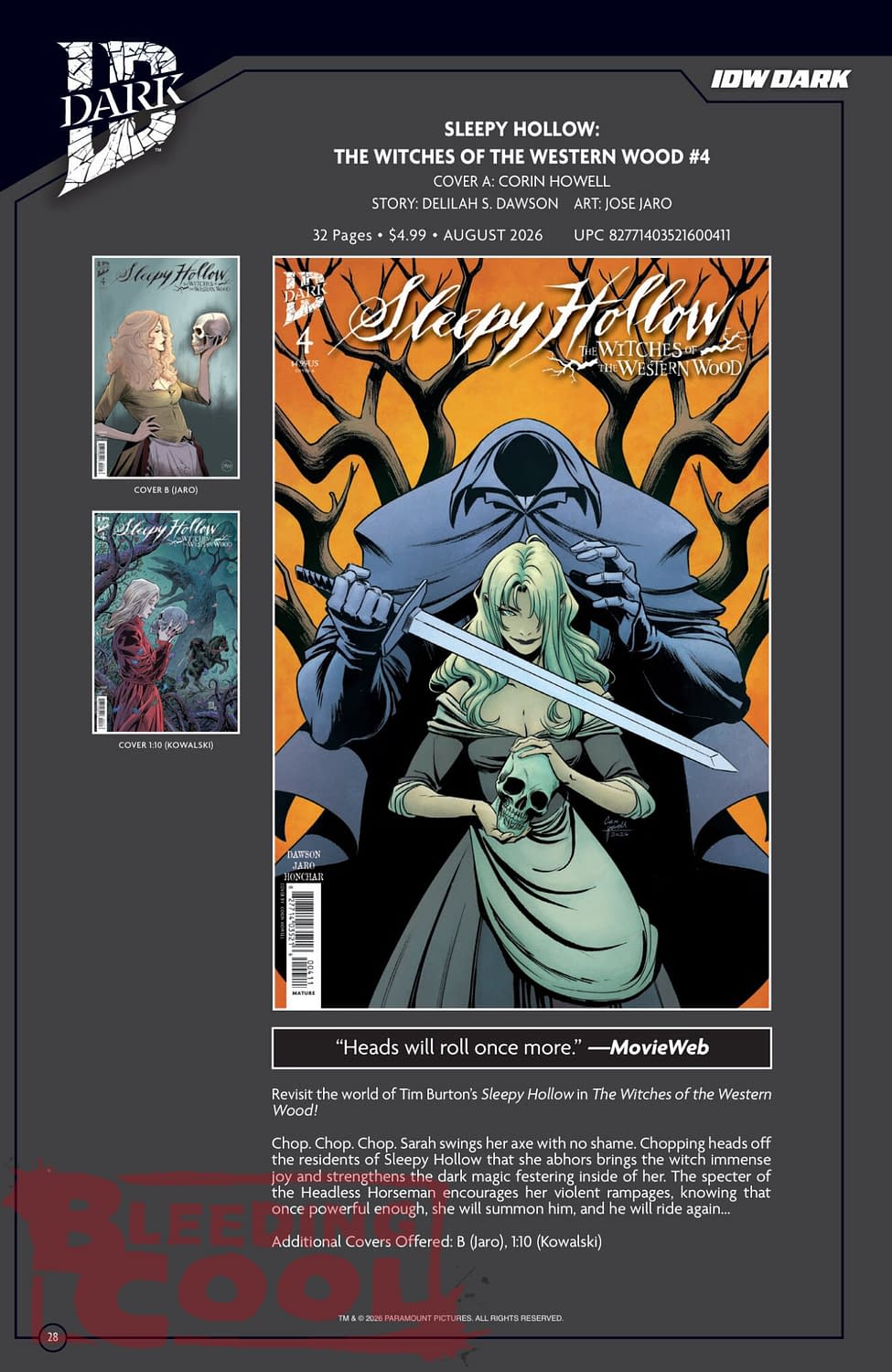 Bleeding Cool Presents: IDW Full August 2026 Solicits And Solicitations