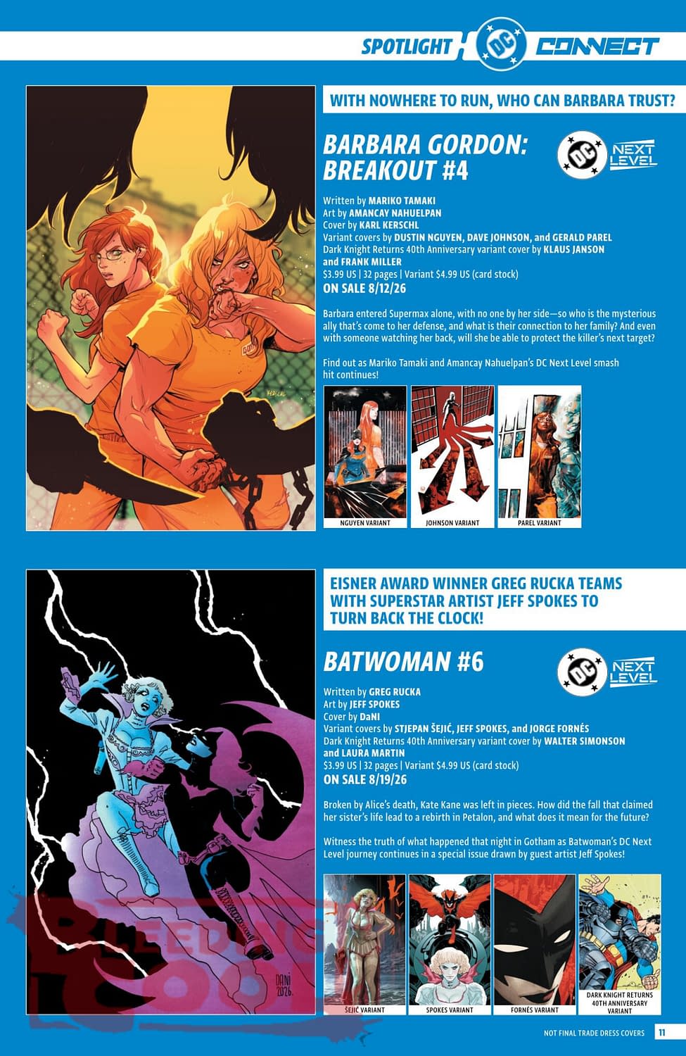DC Comics August 2026 Solicits And Solicitations