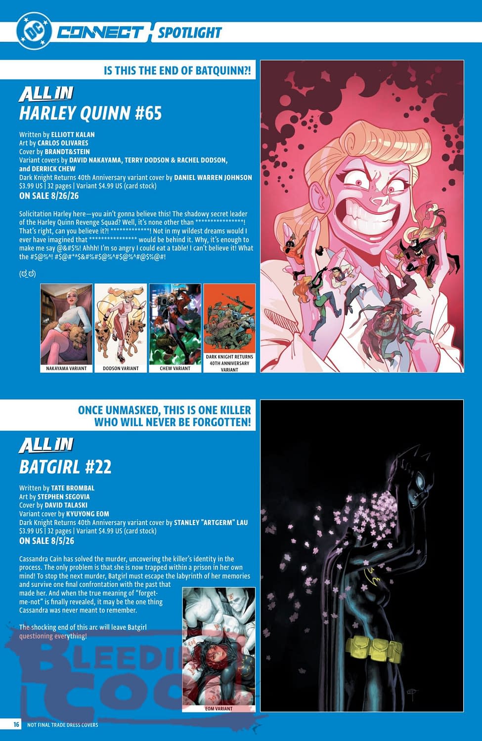 DC Comics August 2026 Solicits And Solicitations