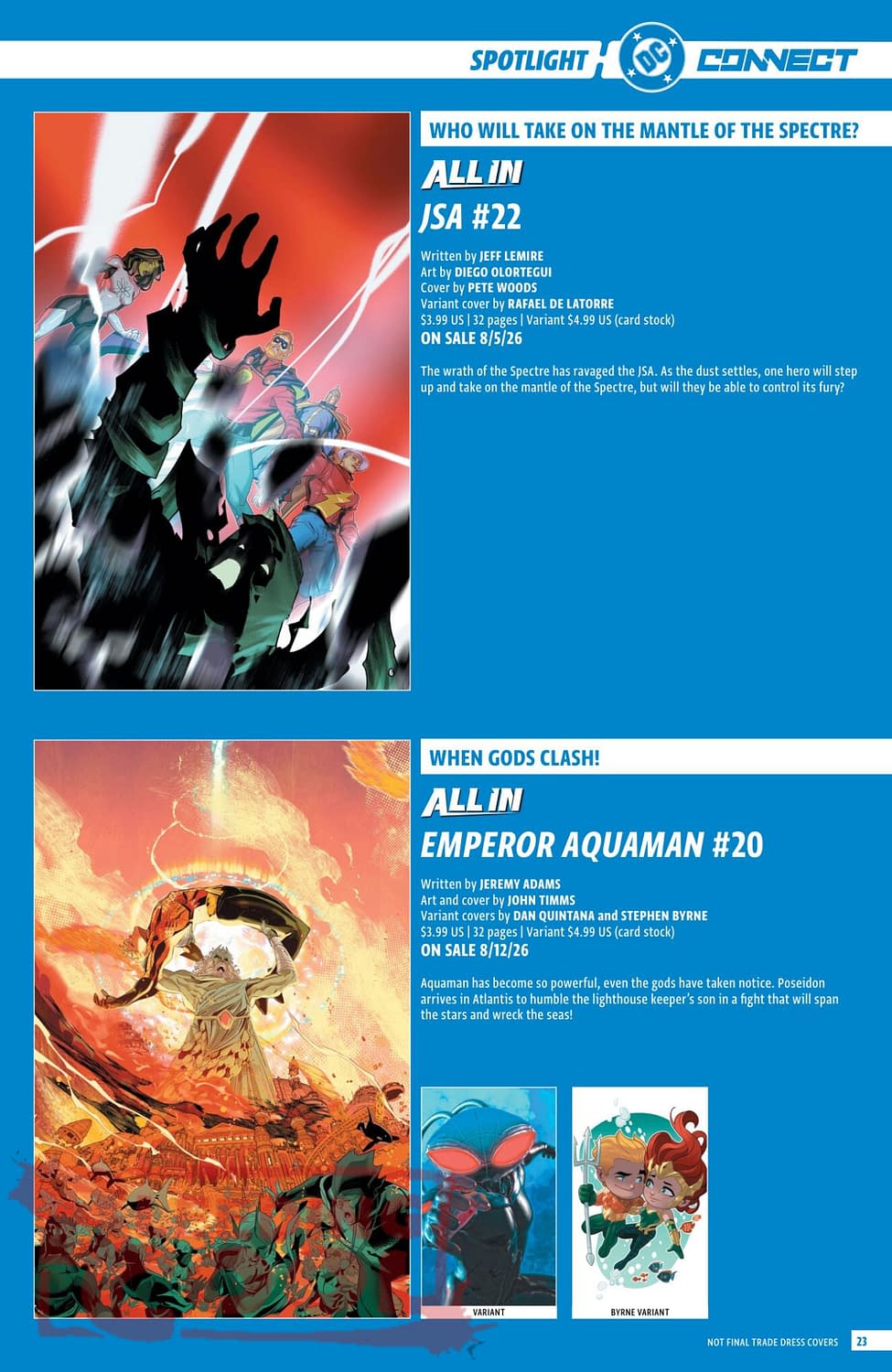 DC Comics August 2026 Solicits And Solicitations
