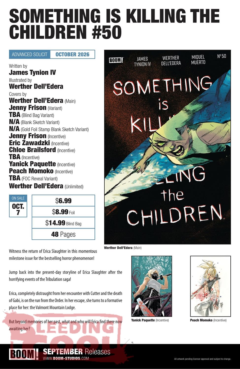 Exclusive: Boom Studios Official September 2026 Full Solicits