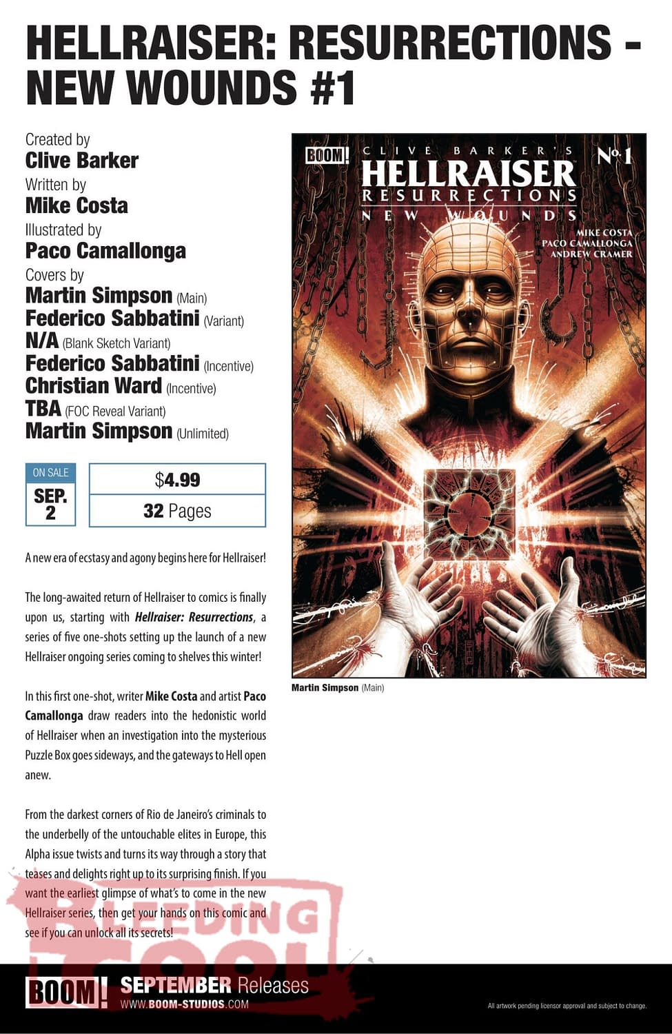 Exclusive: Boom Studios Official September 2026 Full Solicits