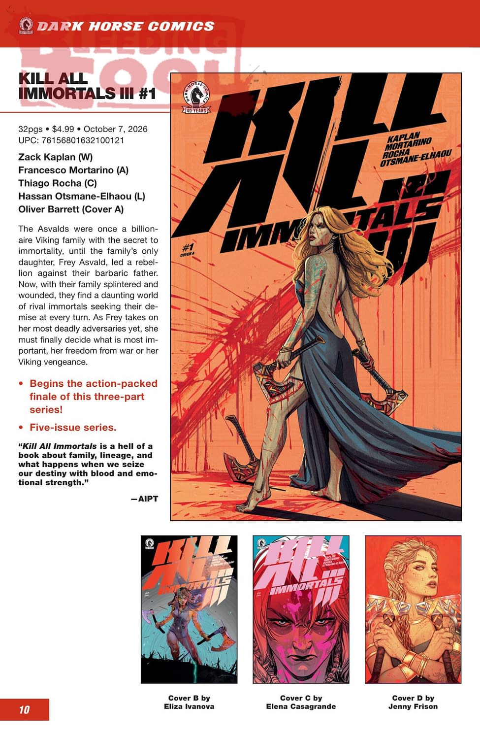 Dark Horse Comics October 2026 Full Solicits And Solicitations