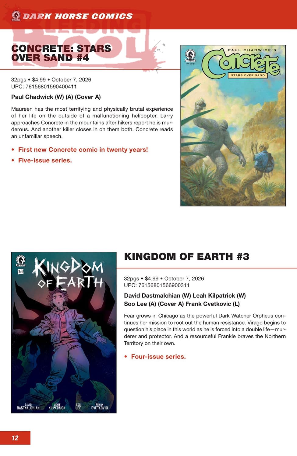 Dark Horse Comics October 2026 Full Solicits And Solicitations