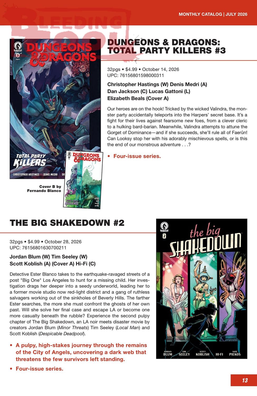Dark Horse Comics October 2026 Full Solicits And Solicitations