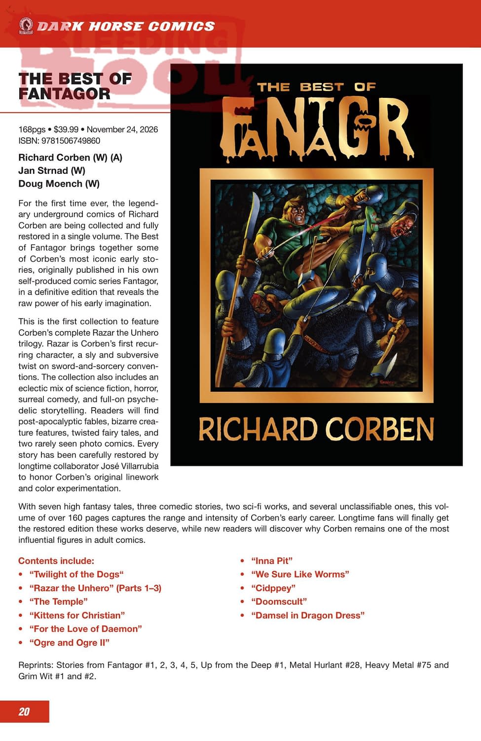 Dark Horse Comics October 2026 Full Solicits And Solicitations