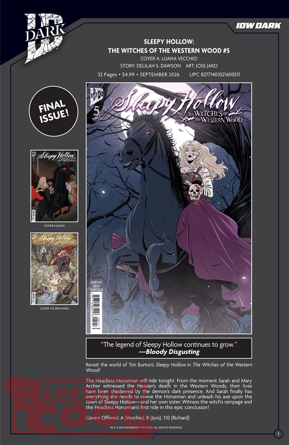 Exclusive: IDW' Publishing September 2026 Official Full Solicits