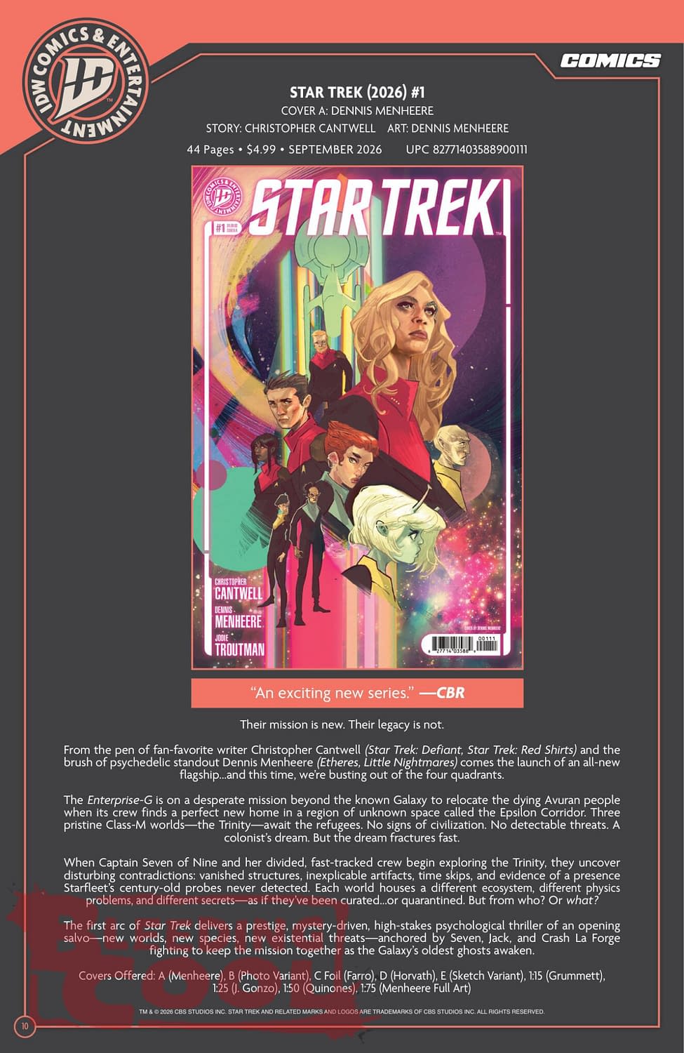 Exclusive: IDW' Publishing September 2026 Official Full Solicits