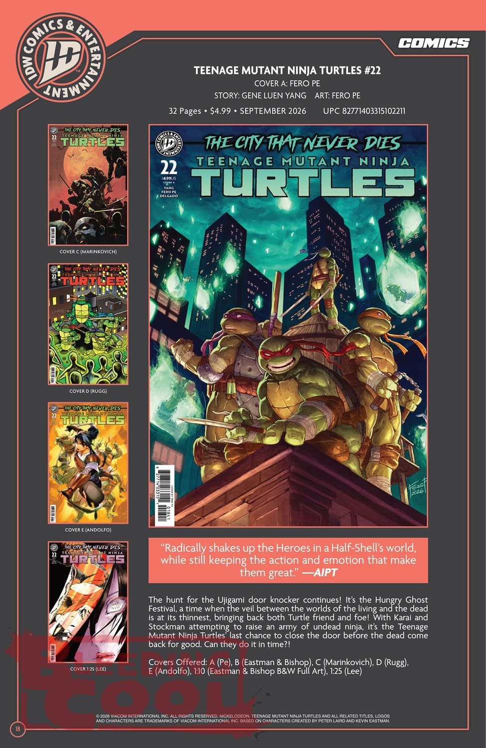 Exclusive: IDW' Publishing September 2026 Official Full Solicits