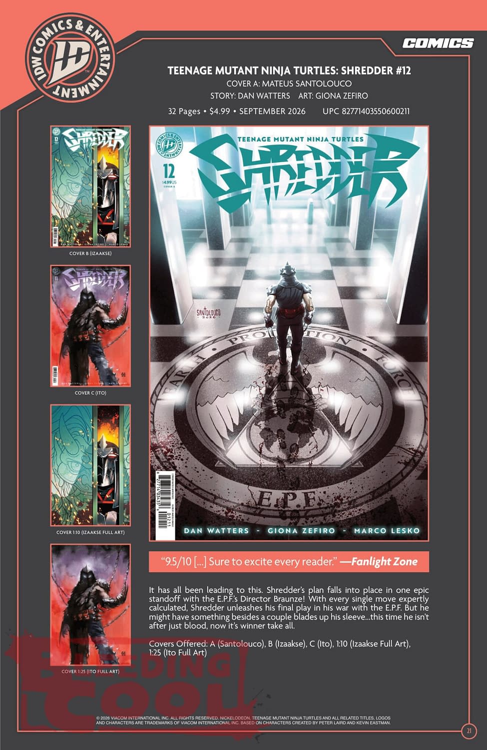 Exclusive: IDW' Publishing September 2026 Official Full Solicits