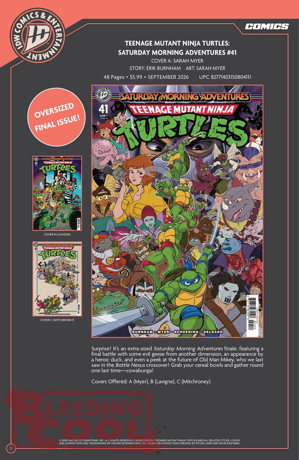 Exclusive: IDW' Publishing September 2026 Official Full Solicits