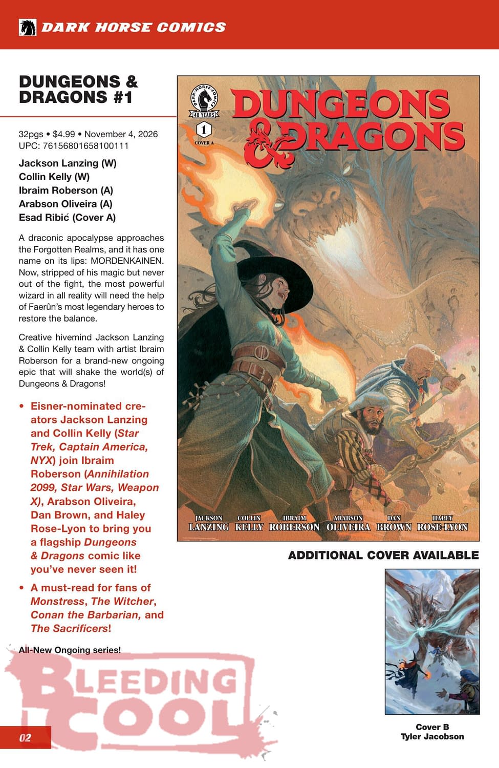 Dark Horse Comics' Official Full October 2026 Solicits