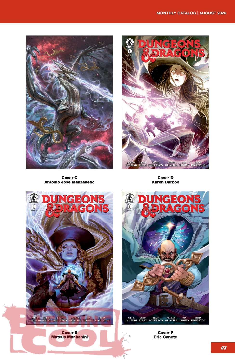 Dark Horse Comics' Official Full October 2026 Solicits
