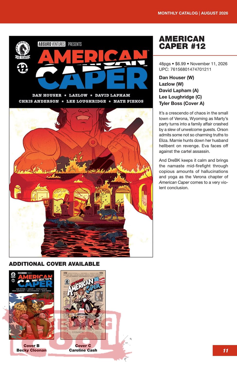 Dark Horse Comics' Official Full October 2026 Solicits