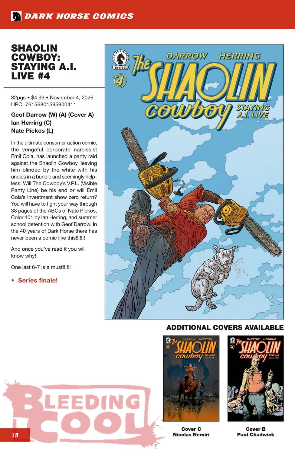 Dark Horse Comics' Official Full October 2026 Solicits
