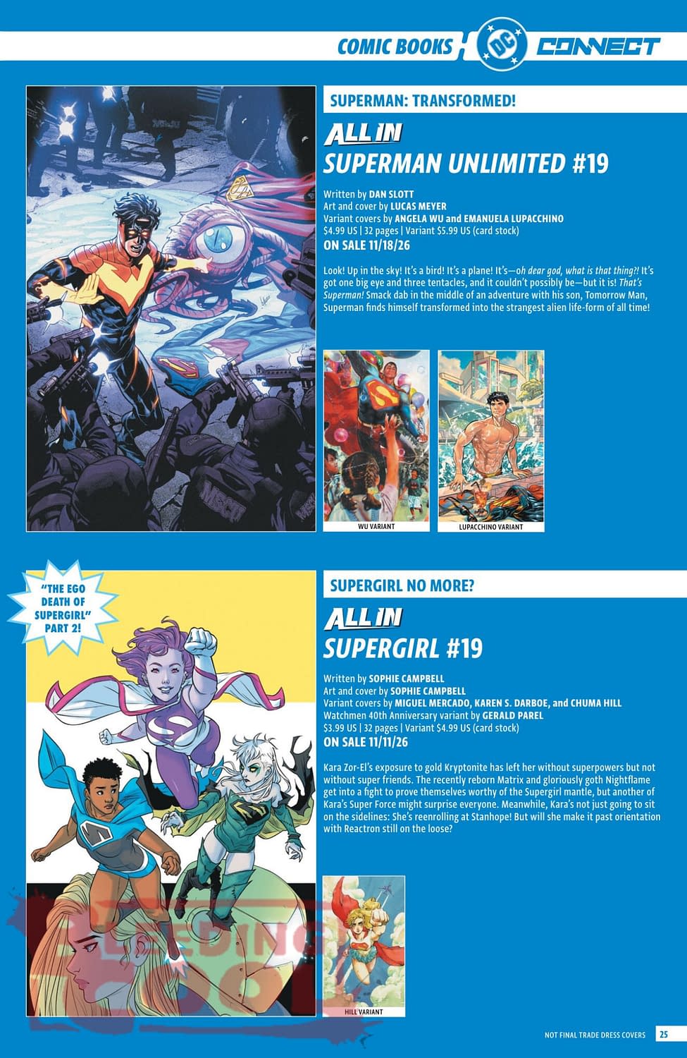 DC Comics Full Official November 2026 Solicits