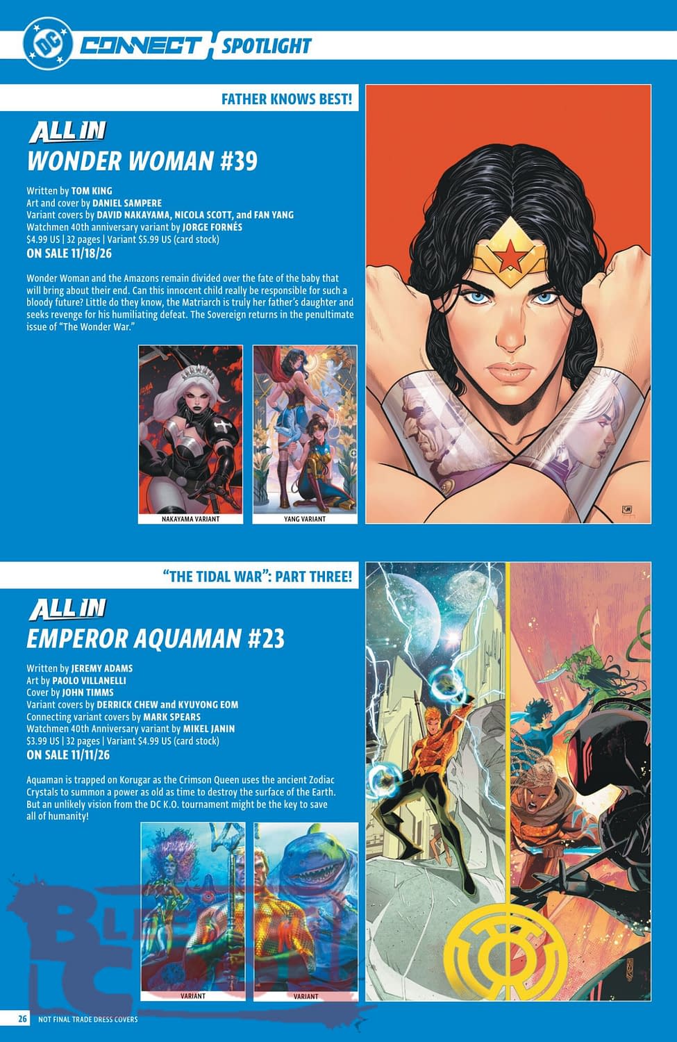 DC Comics Full Official November 2026 Solicits