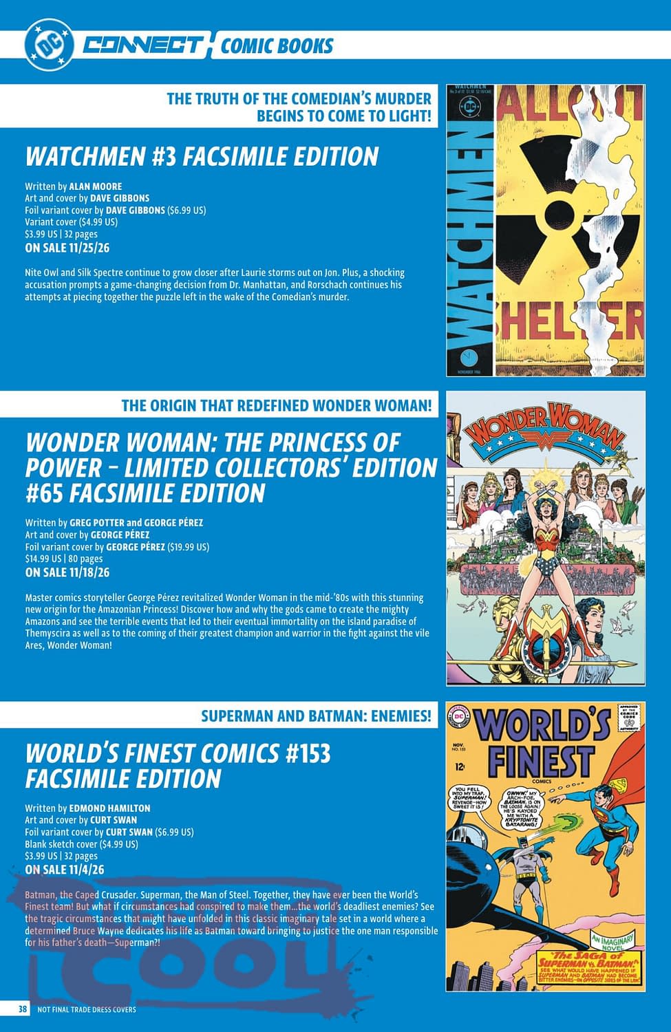 DC Comics Full Official November 2026 Solicits And Solicitations