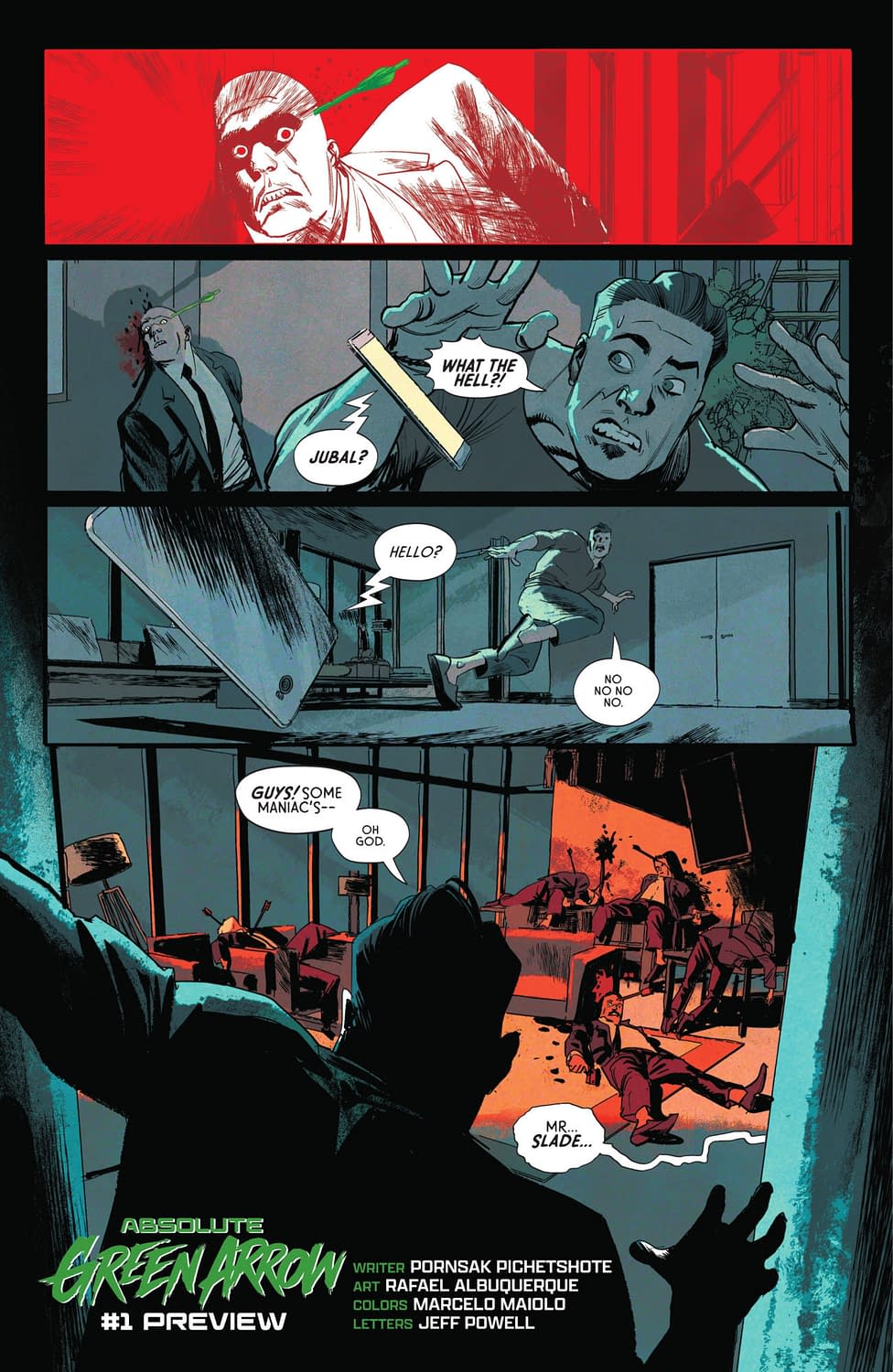 Our Three Page Lettered Preview Of Absolute Green Arrow #1