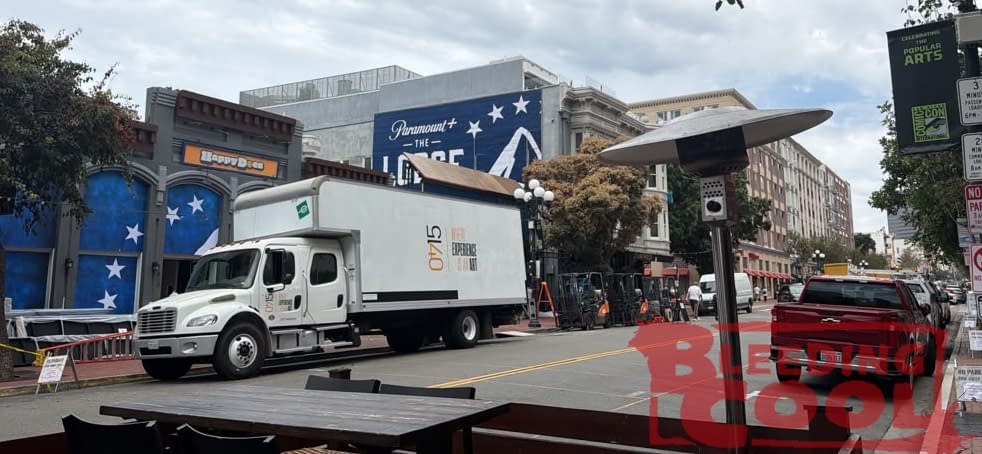 San Diego During Comic-Con Set-Up: Rings Of Power, Silo, Avengers, Etc