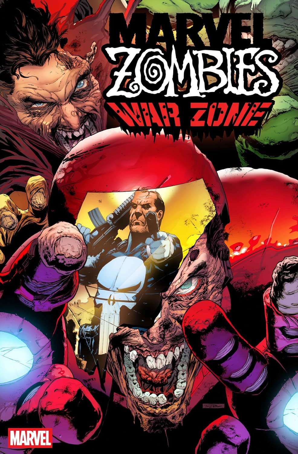 The Punisher Vs Marvel Zombies In War Zone