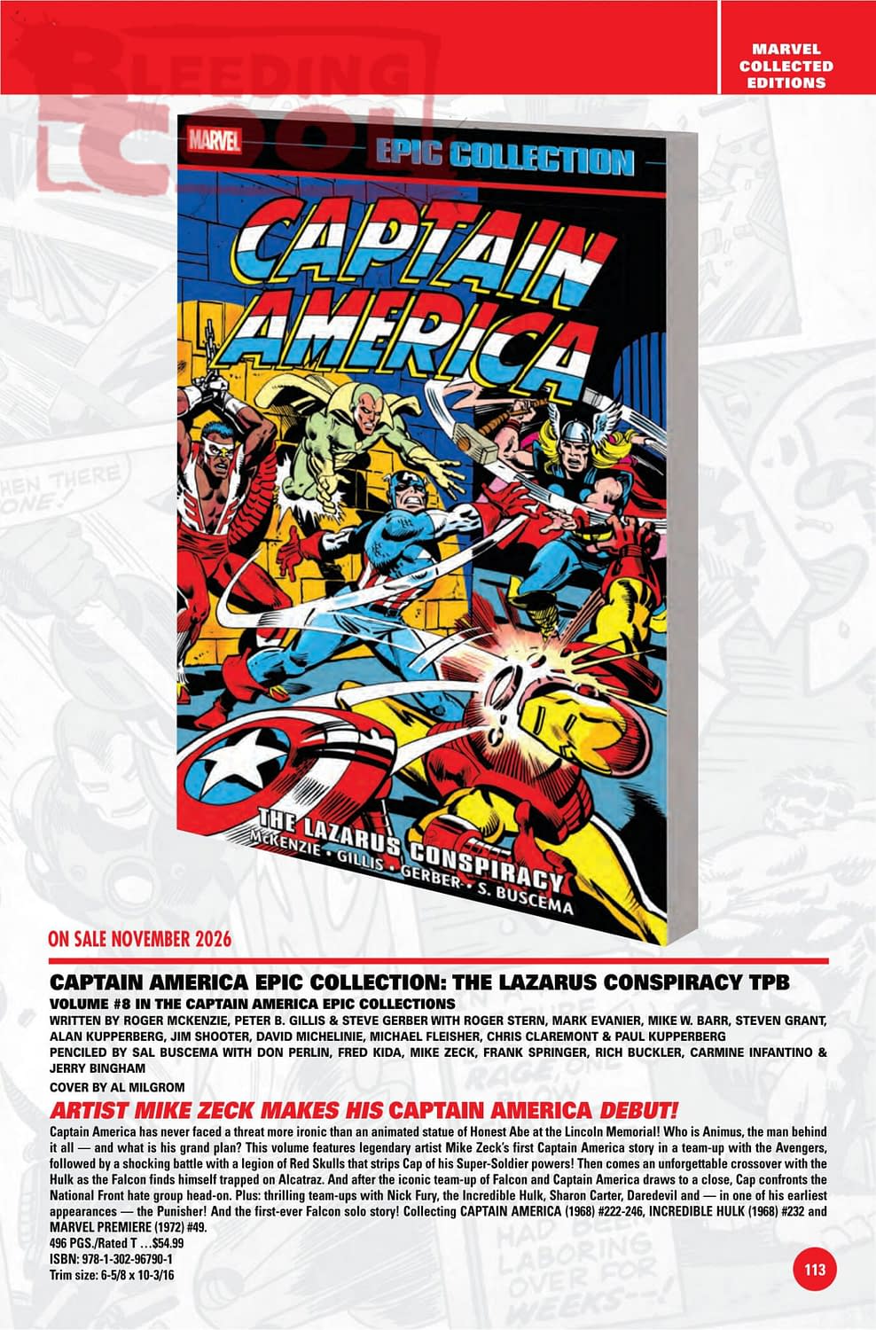Marvel Comics September 2026 Official Full Solicits And Solicitations