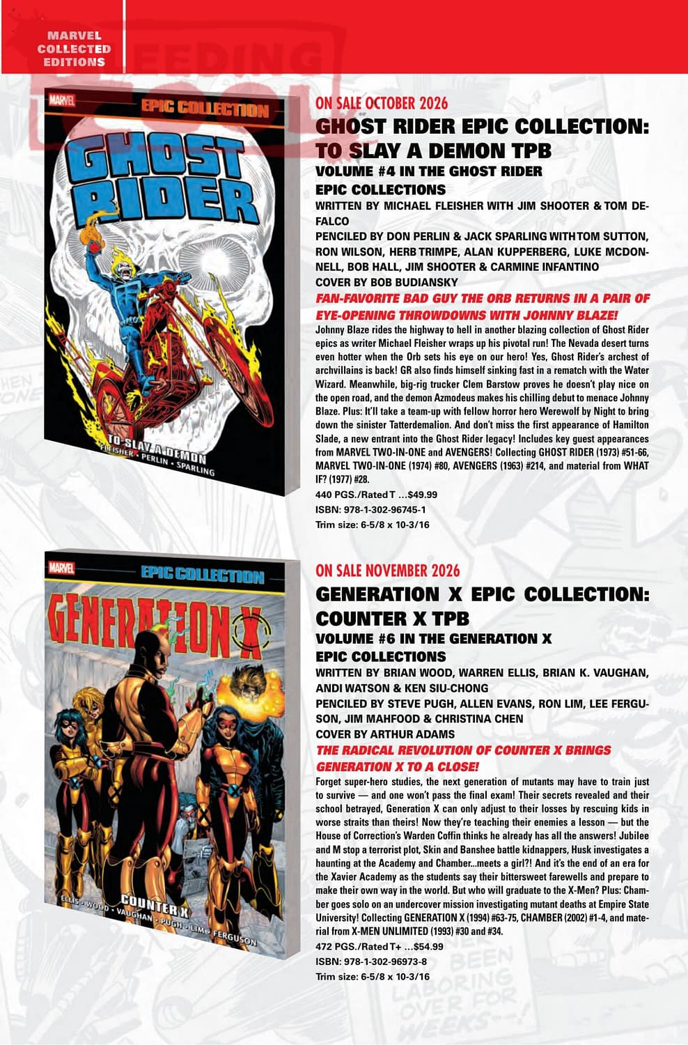 Marvel Comics September 2026 Official Full Solicits And Solicitations