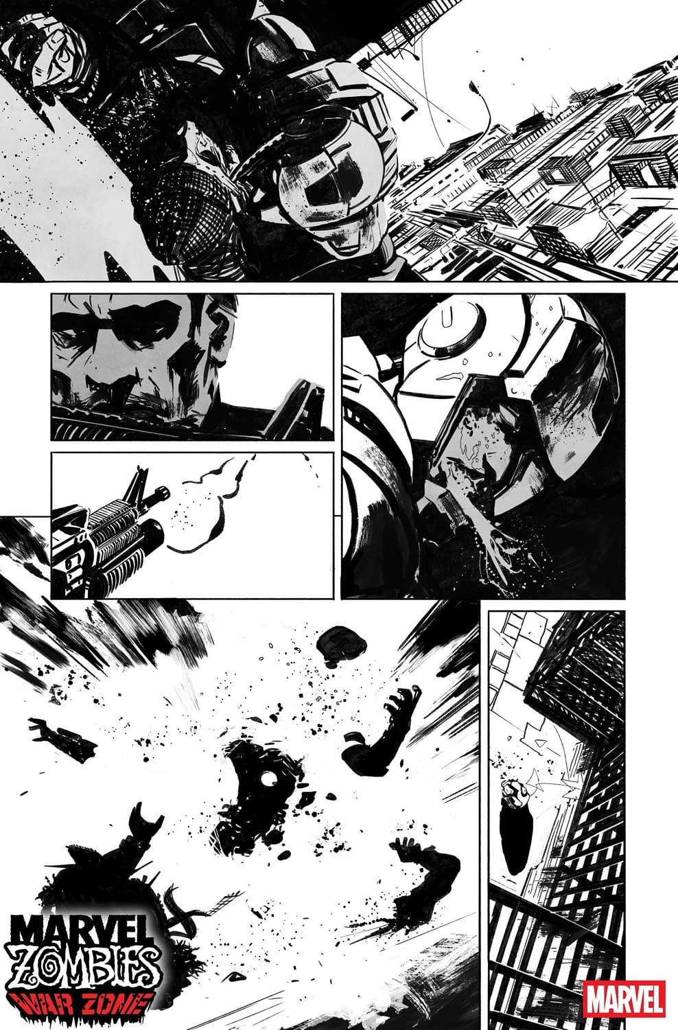 The Punisher Vs Marvel Zombies In War Zone