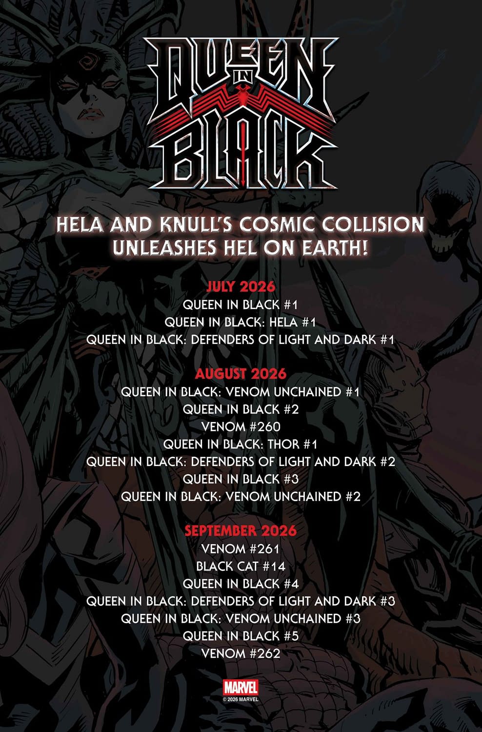 Marvel's Queen In Black September 2026 Solicits Create "Venomworld"