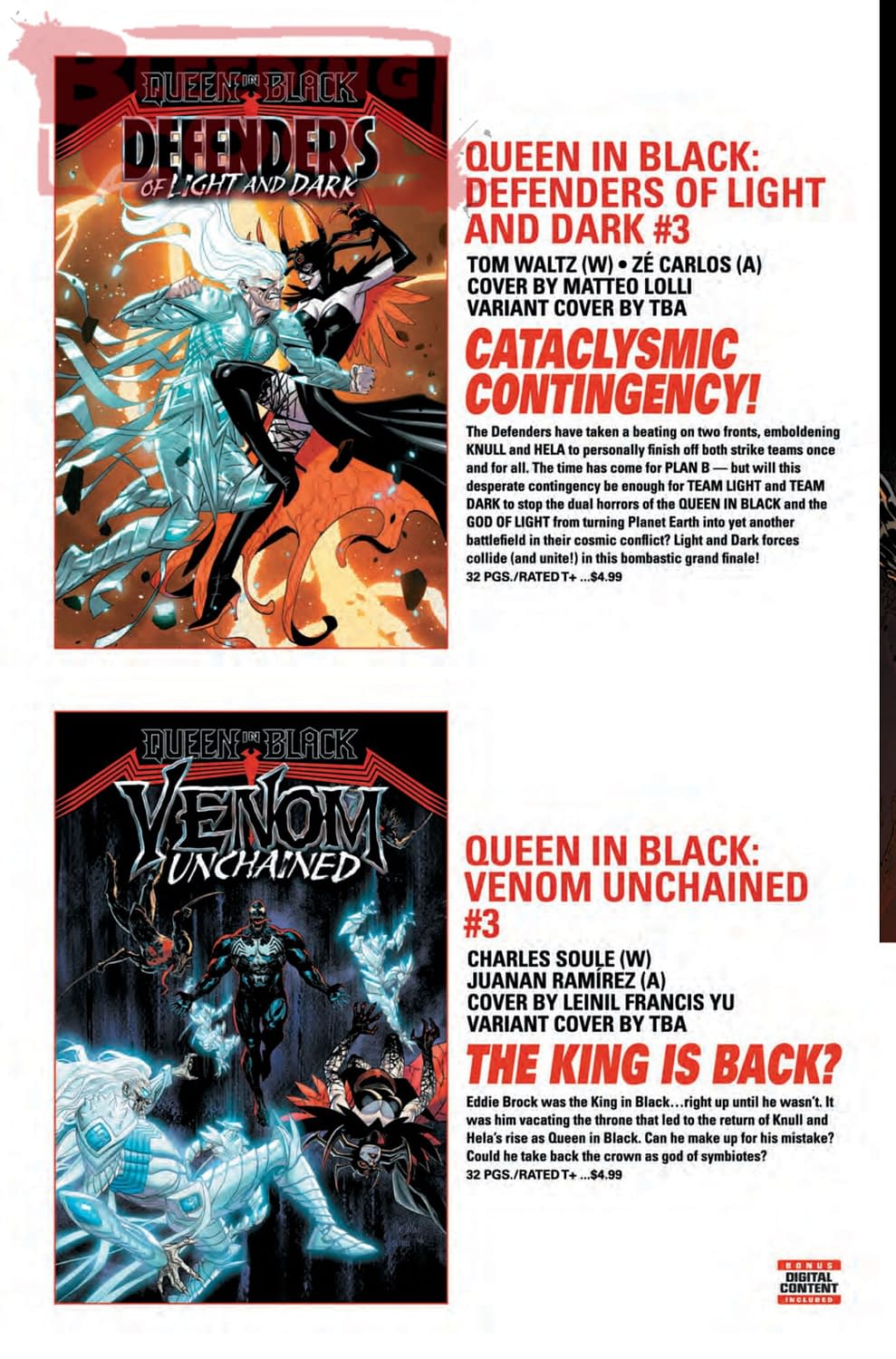 Marvel Comics September 2026 Official Full Solicits And Solicitations