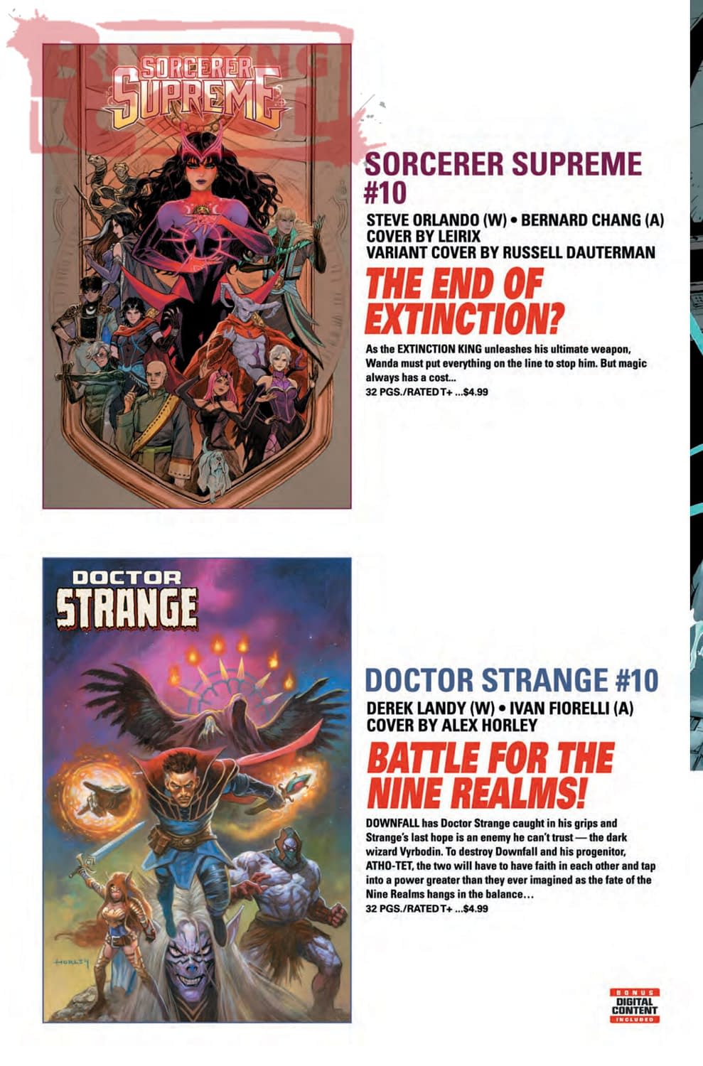 Marvel Comics September 2026 Official Full Solicits And Solicitations