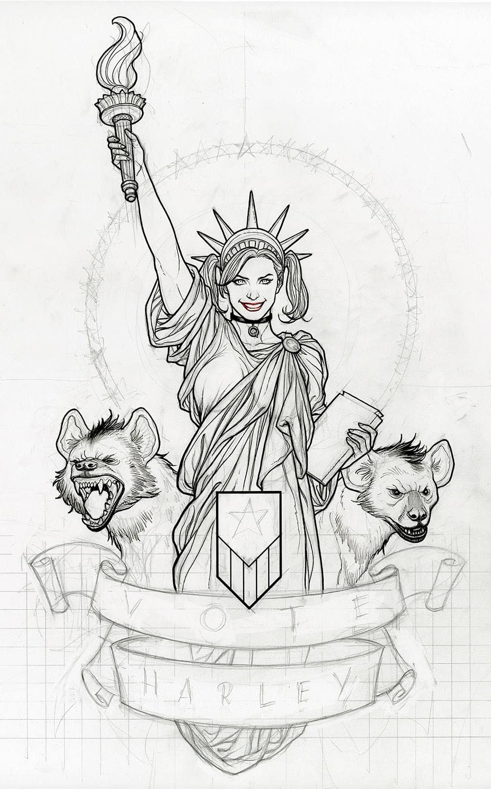 Frank Cho Gets Patriotic With "Vote Harley" Variant Cover
