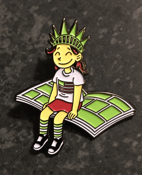 Raina Exclusive Telgemeier Pin If You Donate To The CBLDF On #GivingTuesday