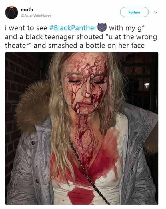 No, a White Man Wasn't Beaten Up For Wanting to See Black Panther