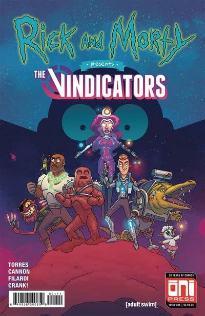 Rick and Morty Presents the Vindicators #1 cover by CJ Cannon and Nick Filardi