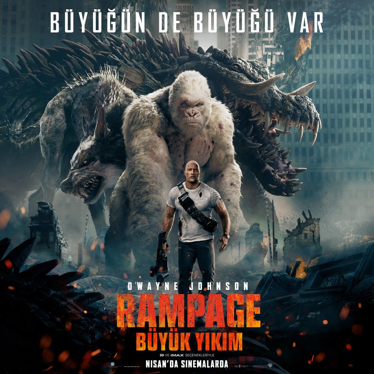 New International Posters for Rampage Show Off All 3 Monsters