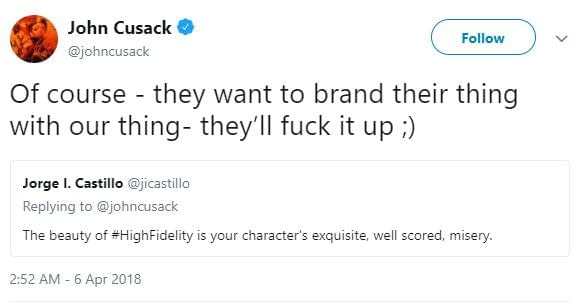 Apparently John Cusack's Not a Huge Fan of Disney's High Fidelity Series
