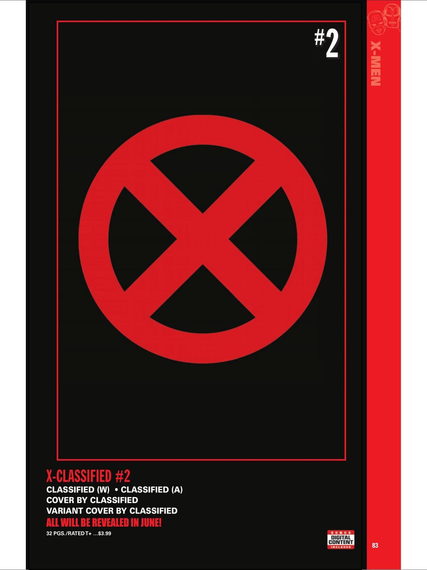 Marvel Comics Has A Surprise Classified X-Men Title For December