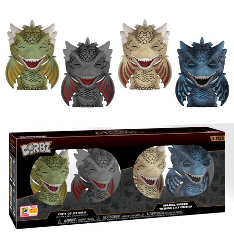 Funko SDCC Game of Thrones Dragon Dorbz Four Pack