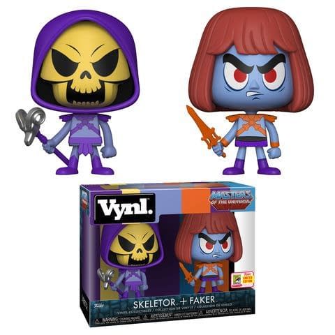 Funko SDCC Masters of the Universe Skeletor and Faker Vynl Two Pack