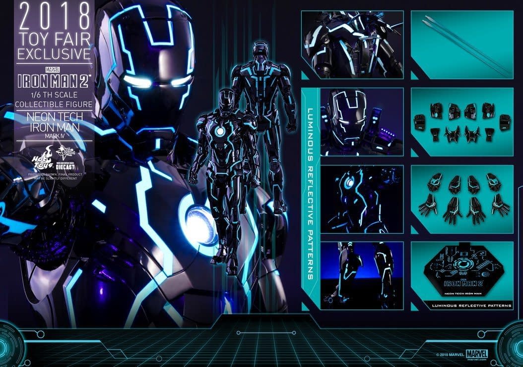Hot Toys Neon Armor Tech Iron Man 14
