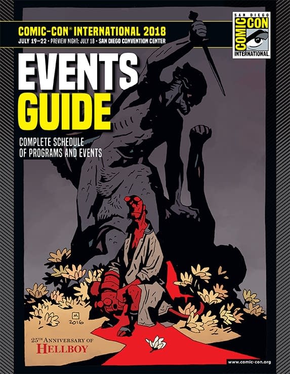 Hellboy on Front of San Diego Comic-Con 2018 Events Guide for 25th Anniversary